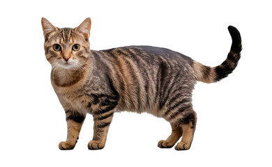 Obraz premium Brown cat isolated png cutout transparent on white background
