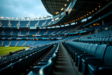 Obraz premium Silent Seats: A Symbol of Absence and the Void Left by Missing Human Connection 