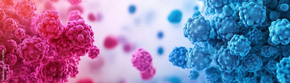 Poster Close up view of a biological cell membrane with detailed structure and composition