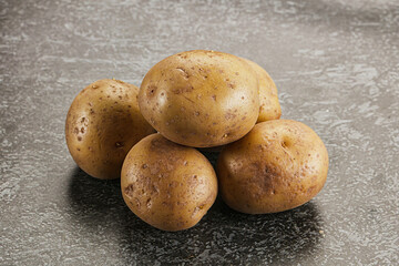 Young small raw baby potato