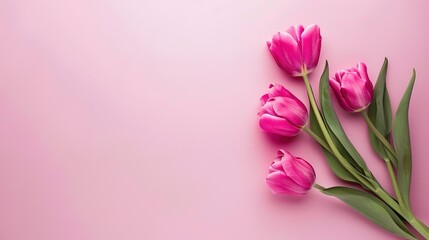 Obraz premium Women's Day Plain Background: On the Simple Canvas, Female Radiance Blooms