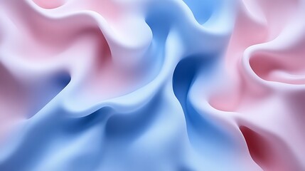 Obraz premium Abstract Pastel Pink and Blue Swirling Fabric