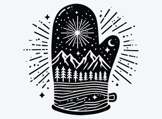 Oven Mitt Silhouette Vector Unique Designs