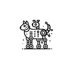 Futuristic animal robot vector illustration with a sleek and modern design. Perfect for sci-fi projects, branding, merchandise, and digital art.