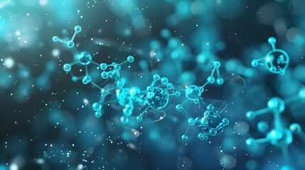 3D illustration of enzyme catalysis showing