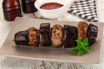 Turkish cuisine - Patlican Kebab with eggplant