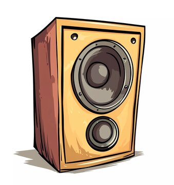 cartoon speaker, wooden, audio equipment clip art preview