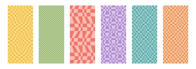 Psychedelic checkerboard poster