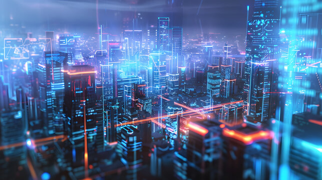 AI-powered city futuristic urban design digital society