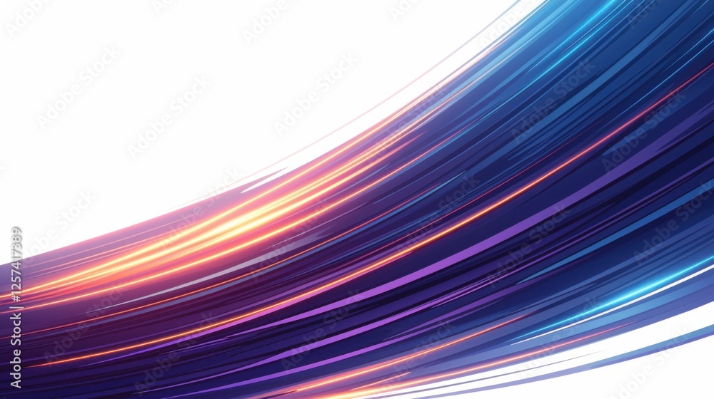 Sticker abstract vivid light trails background with vivid light trails and dynamic motion effects. emphasizi