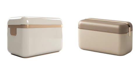 Sleek and compact modern bread boxes in neutral colors for stylish storage