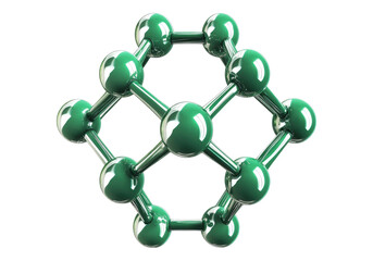 Green molecular structure.