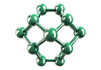 Green molecular structure.