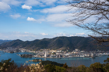 Fototapeta premium 日本の広島県福山市の仙酔島のとても美しい風景