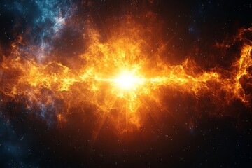 Bright Lens Flare with Star on Black Background. High-Resolution, Detailed Photography.