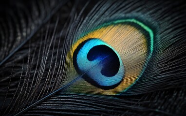 Obraz premium a close up of a peacock feather