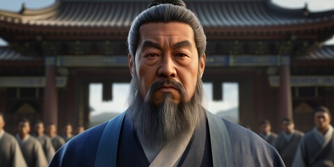 Confucius: The Embodiment of Wisdom and Contemplation in Cinematic Photorealism