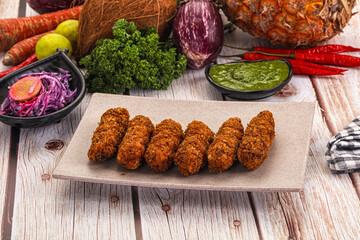 Indian minced meat kebab kofta