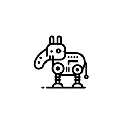 Futuristic animal robot vector illustration with a sleek and modern design. Perfect for sci-fi projects, branding, merchandise, and digital art.