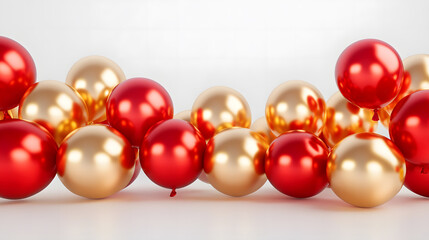 Festive Red and Gold Balloons for Celebration
