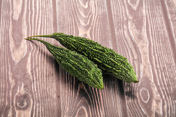 Natural raw ripe green bitter melon