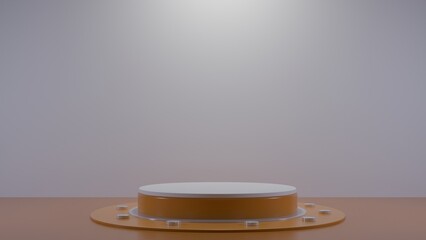 Product display platform. 3D rendering

