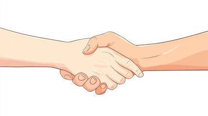 Two Diverse Hands Shaking in a Symbol of Unity and Cooperation