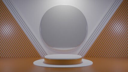 Product display platform. 3D rendering

