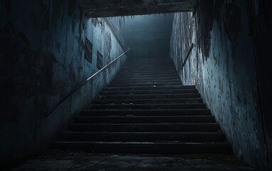 a concrete staircase with a light on the top