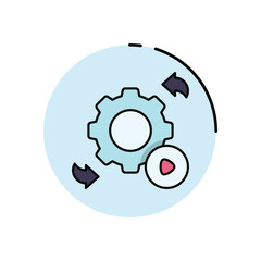 Automation gear vector icon