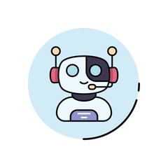 AI assistant vector icon