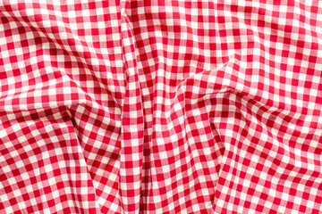 red and white tablecloth