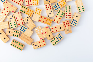 dominoes on a white background