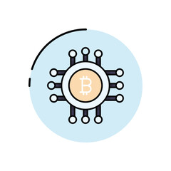 Obraz premium Cryptocurrency vector icon