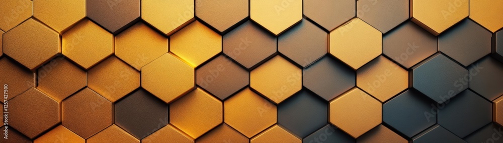 Aufkleber gold and black geometric shapes wallpaper with intricate patterns and modern design elements