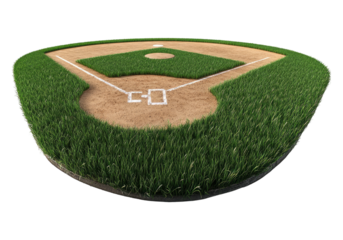 Baseball field with green grass.
