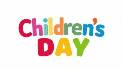 Colorful children's day graphic celebrating childhood and playfulness