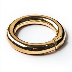 Gold ring door pull, studio shot, white background