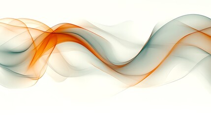 Naklejka premium Abstract Orange and Grey Wave Design