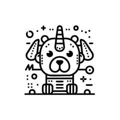 Futuristic animal robot vector illustration with a sleek and modern design. Perfect for sci-fi projects, branding, merchandise, and digital art.