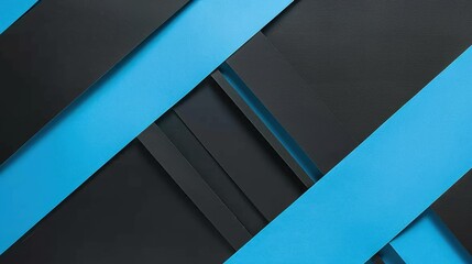 Abstract minimalist wallpaper with bold geometric patterns on Blue background. Ideal for modern design and banner templates with copy space in the center for text.