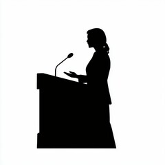 Woman Speaker Silhouette