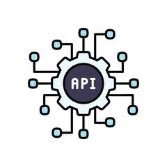 API connection vector icon