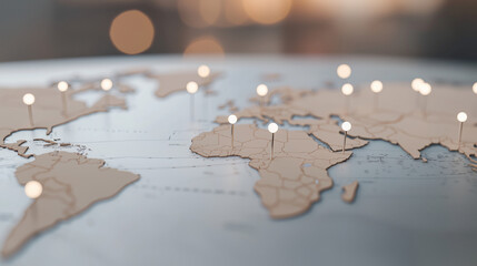 International Offices Location Map with Pins