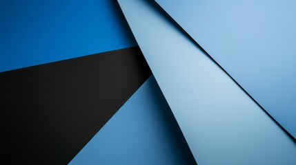 blue background with geometric tessellation. Banner template with white space in the center for text. Perfect for abstract minimalist wallpaper and modern digital media.