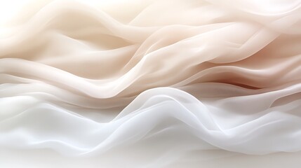 Fototapeta premium Elegant Draped Fabric Soft Neutral Tones