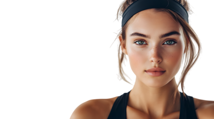 Female Athlete, Isolated on White