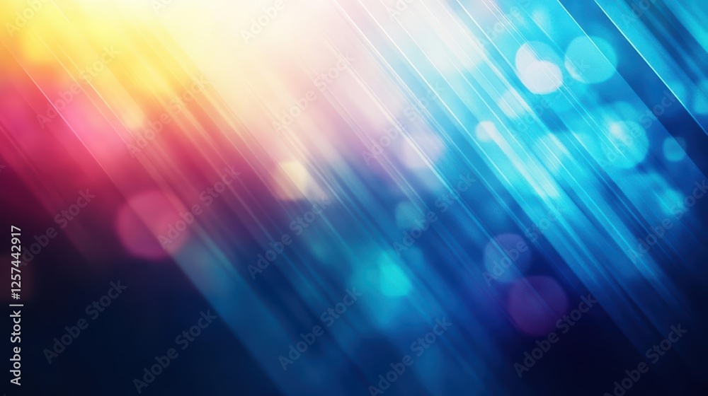 Aufkleber Bright blue and yellow abstract background with a smooth blur effect for design or art projects
