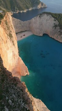 the shipwreck beach in Zakynthos