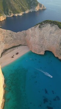 the shipwreck beach in Zakynthos